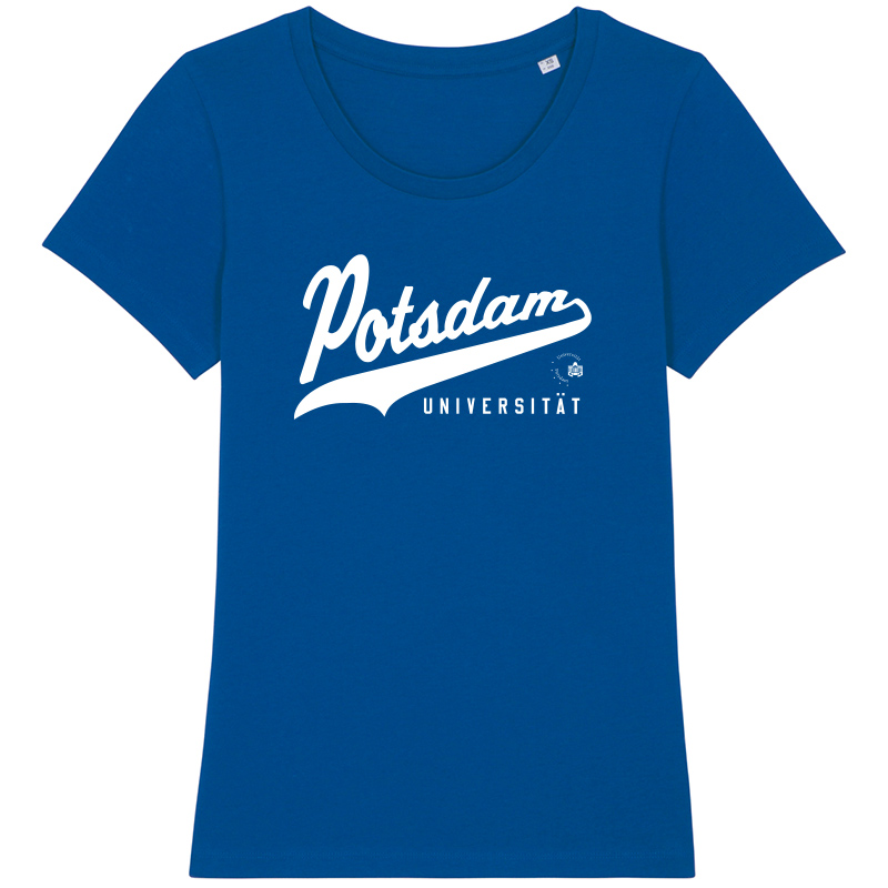 T-Shirt Retro blau Damen